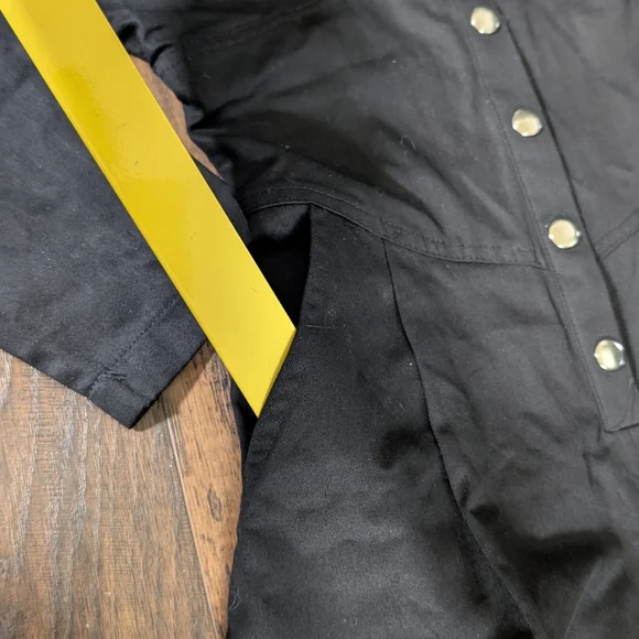 Black Button-Up Jumpsuit - Picture 4 of 8